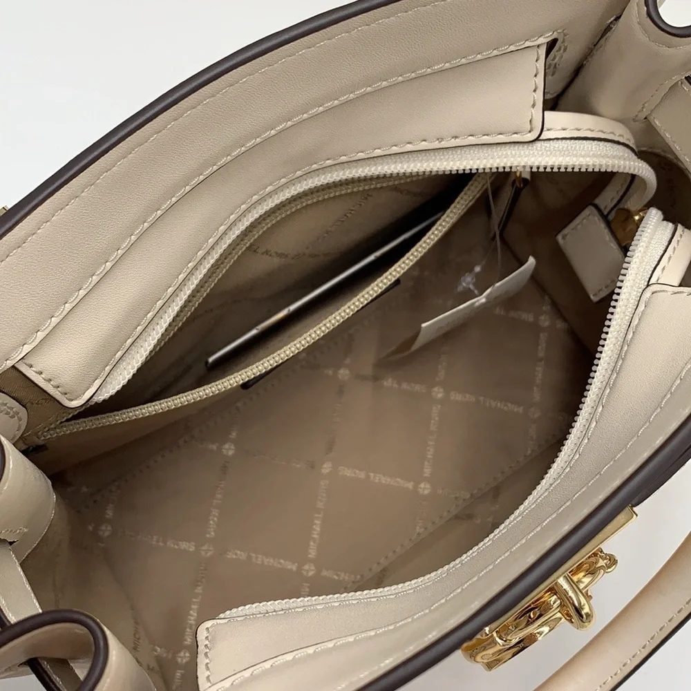 MICHAEL KORS Hamilton Small Two-Tone Satchel GOLDEN ROD MULTI color